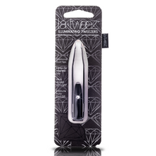 Load image into Gallery viewer, La-Tweeze Pro Illuminating Tweezers Black with Diamond Dust Tips