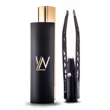 Load image into Gallery viewer, La-Tweez Pro Illuminating Tweezers Black with Diamond Dust Tips + Mirrored Case