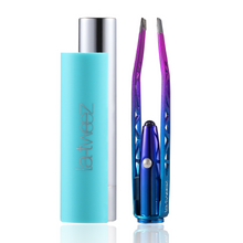 Load image into Gallery viewer, La-Tweez Mermaid Illuminating Tweezers with Diamond Dust Tips + Mirrored Case
